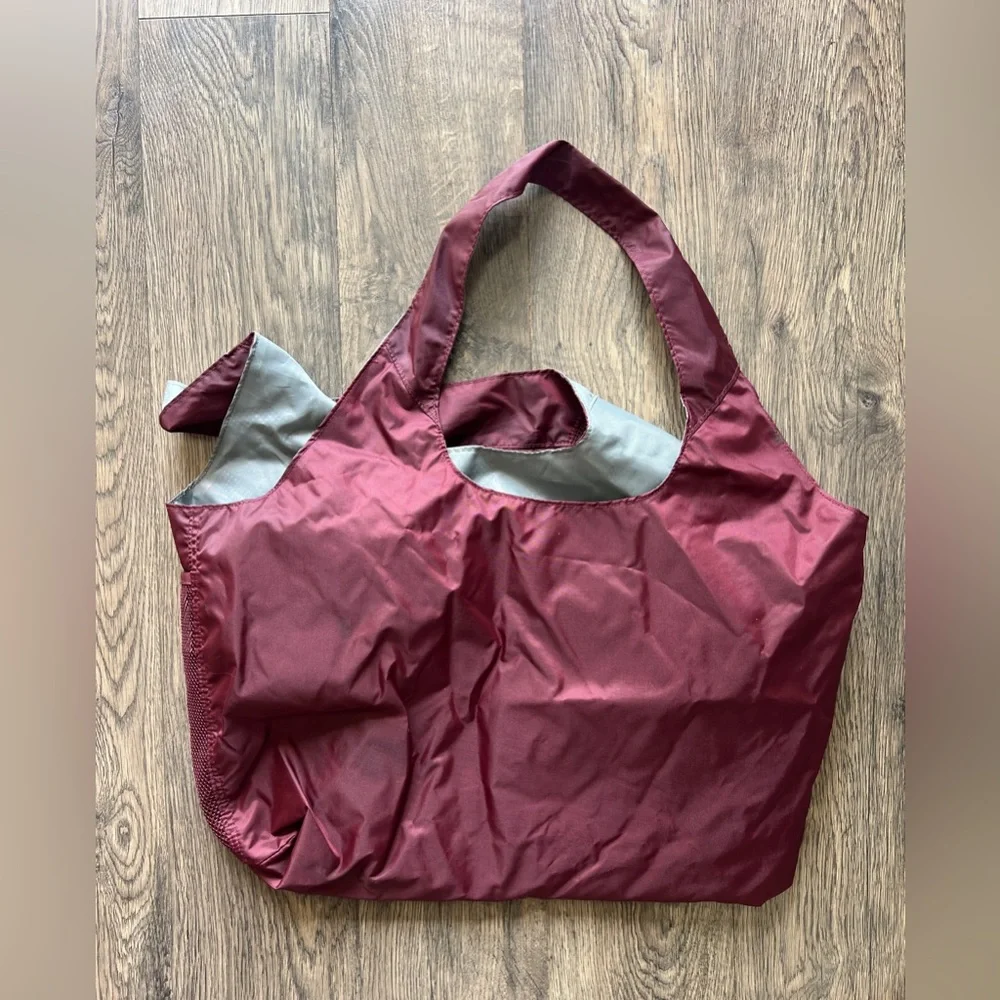 The North Face Burgundy and Gray Tote Bag